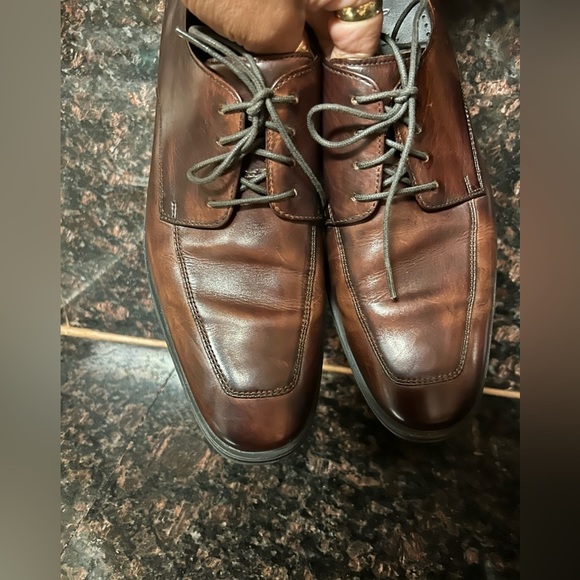 Cole Haan/nike Air Maroon Leather Oxford Shoes 9
